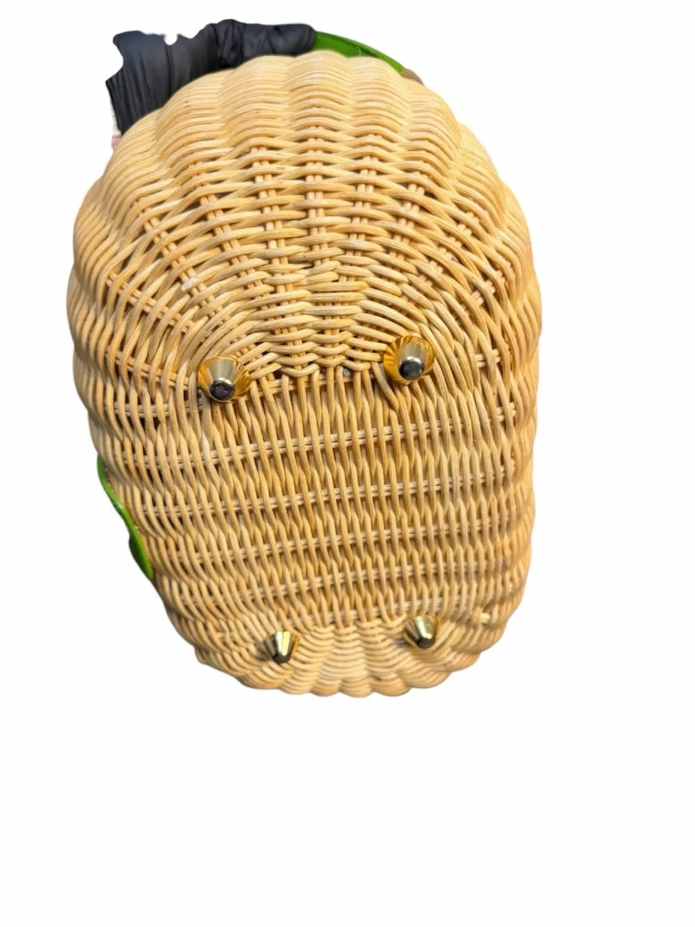 Vintage 70s Etienne Aigner Rattan Basket Handbag Top Handle Rare (A655) - Picture 8 of 16